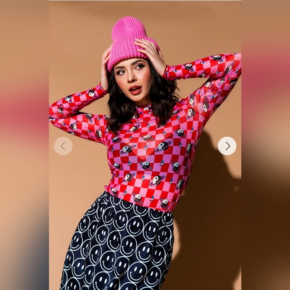 Dressed in Lala Cosmic Cowgirl Mesh Top